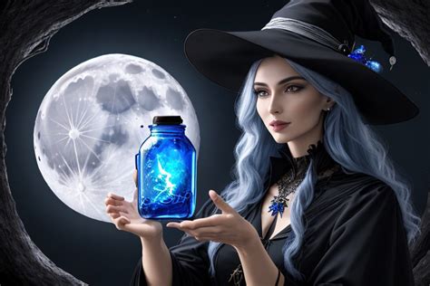 Crepuscular mystical witch